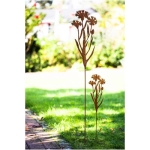 2er Set Gartenstecker Beetstecker Edelrost Kornblume